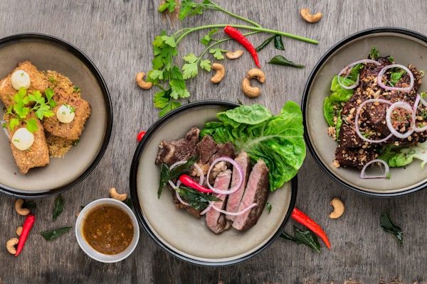 Vibrant plated food